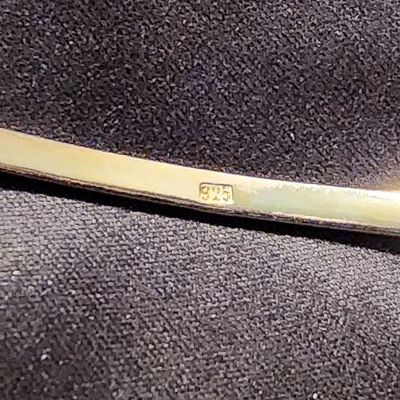 Green Amber bangle, artisan crafted, .925 sterling silver, NEW! - Picture 12 of 12